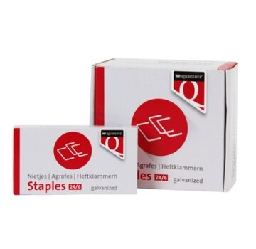 Quantore Standaard 24/6 nietjes - gegalvaniseerd - 1000st