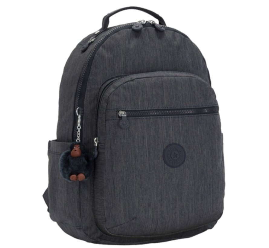 Kipling Seoul Marine Navy laptop rugzak kopen Schoolosaurus