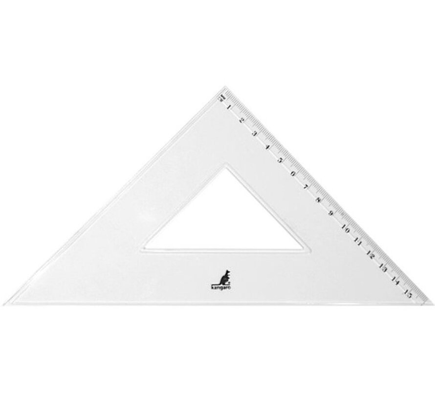 Tekendriehoek - 15cm - 45 graden