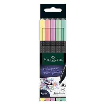 Faber Castell Fineliner pastel - set 5 stuks