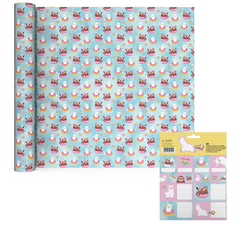 Good vibes  2 Rol kaftpapier + etiketten