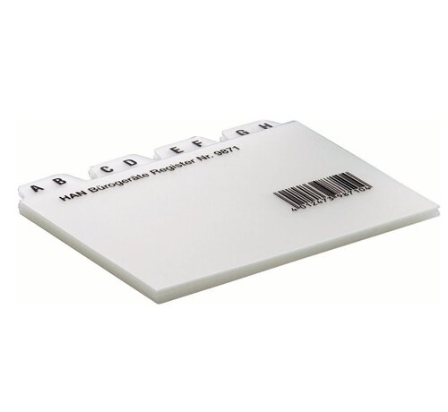 A8 index tabs - transparant - alfabetisch