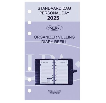 Kalpa Standard agenda vulling - 2025 - 1 dag/pag.