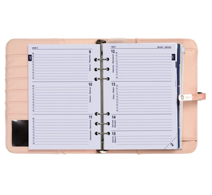 Organizer / agenda - A5 - croco roze