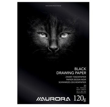 Tekenblok - zwart 120g