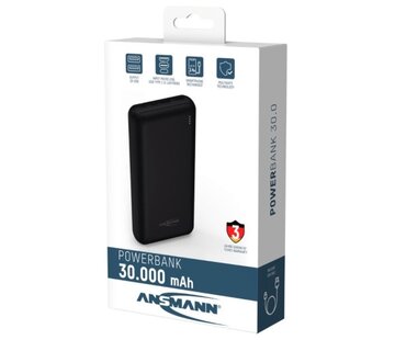 Ansmann powerbank 30.000 mAh - zwart