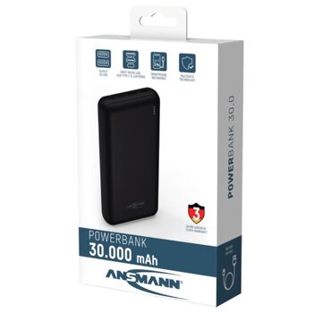 Ansmann powerbank 30.000 mAh - zwart