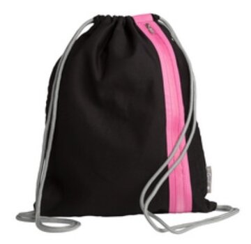 Zwemtas / gymtas - katoen - black/pink