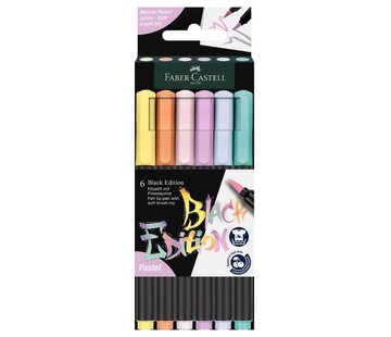 Faber Castell Brush stiften pastel - set 6 stuks