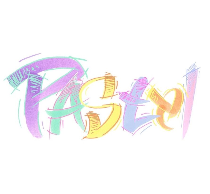 Brush stiften pastel black edition - set 6 stuks