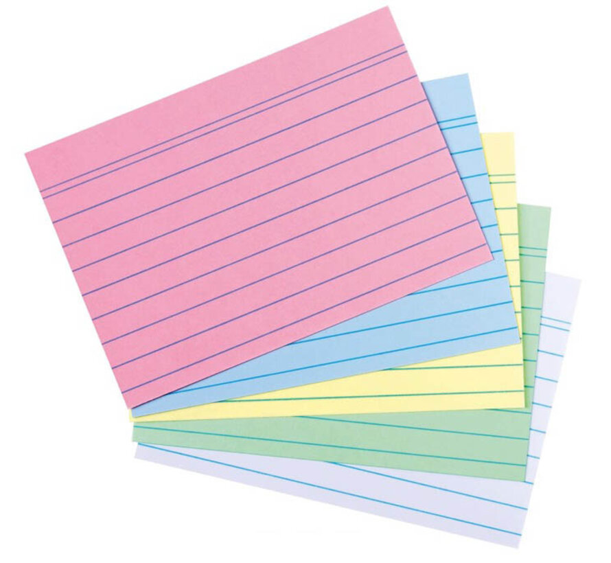 Flashkaartjes A7 - gekleurd - 200 stuks