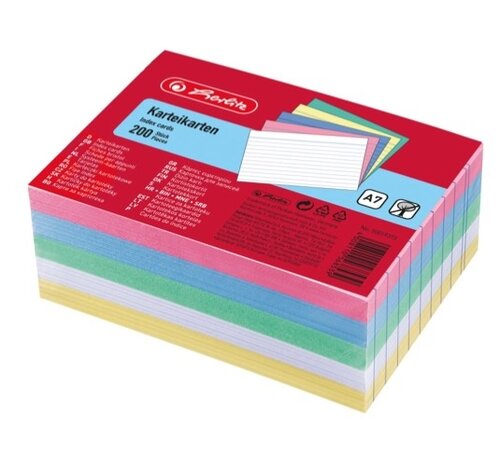 Flashkaartjes A7 - gekleurd - 200 stuks