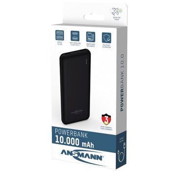 Ansmann powerbank 10.000 mAh - zwart