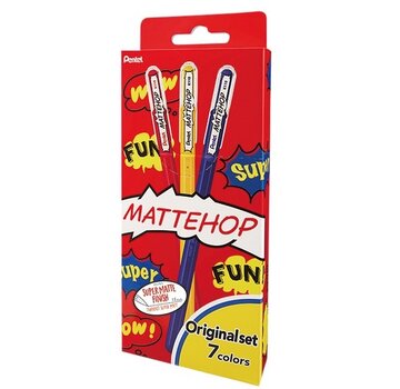Pentel K110 gelpennen - original set - 7 stuks