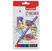 Bruynzeel Fineliner 12st - basis kleuren
