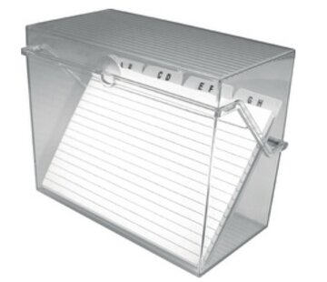 A8 kaartenbak met index - transparant