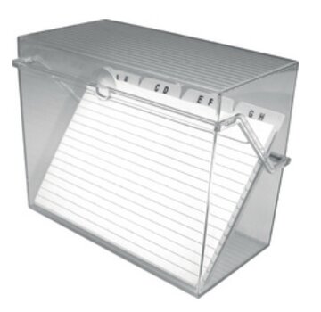 A6 kaartenbak met index - transparant