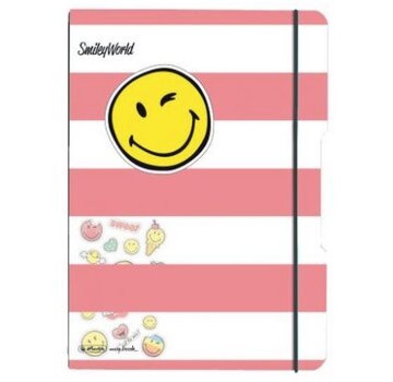 Smileyworld Navulbaar A4 schrift - ruit - roze