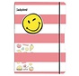 Navulbaar A4 schrift - ruit - smiley - roze