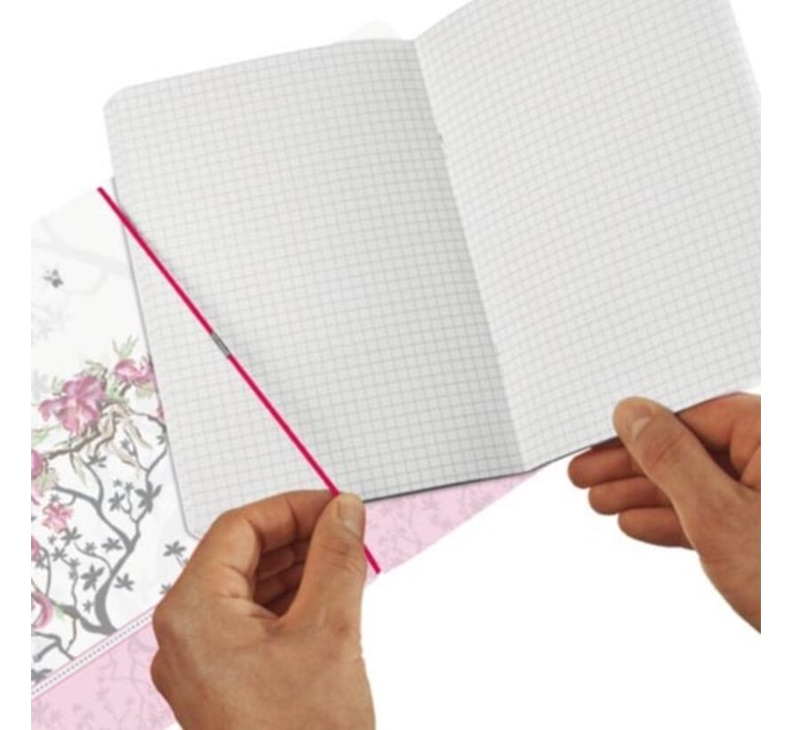 Navulbaar A4 schrift - ruit - smiley - roze