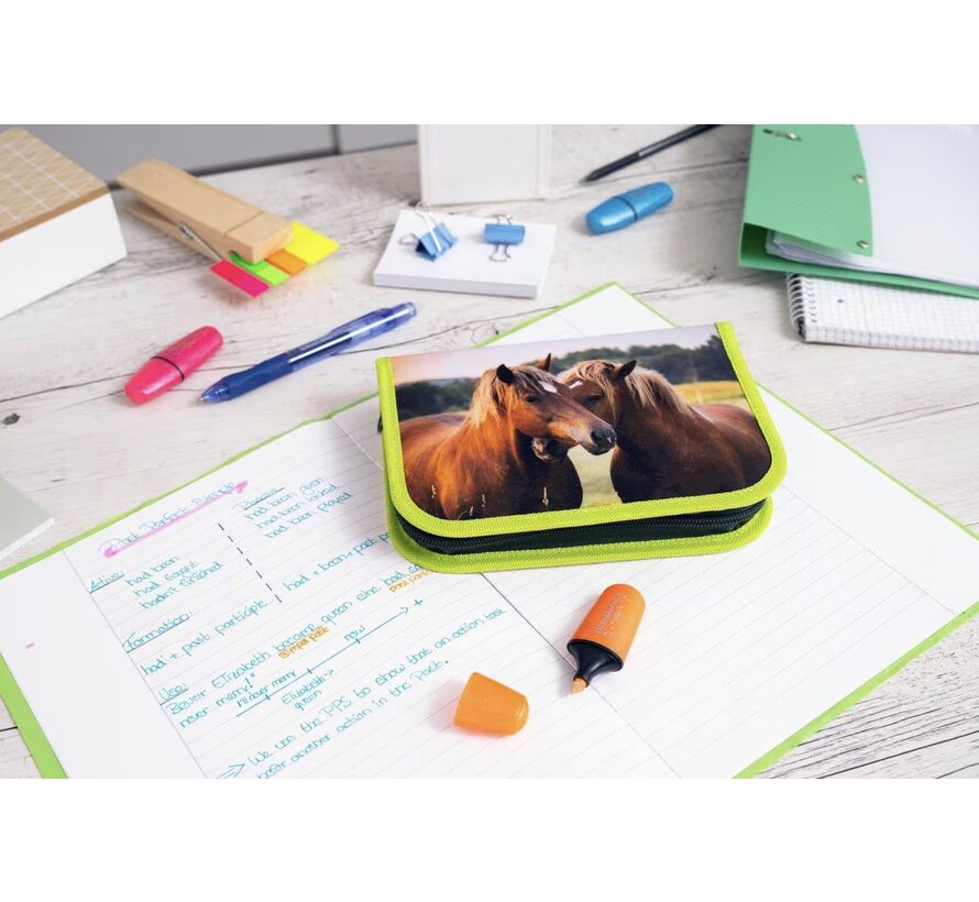 Etui vol met tekenpullen - paarden