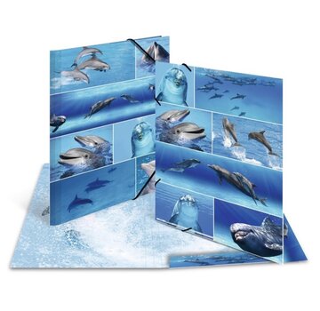 Herma Dieren Elastomap - A4 - Dolfijnen