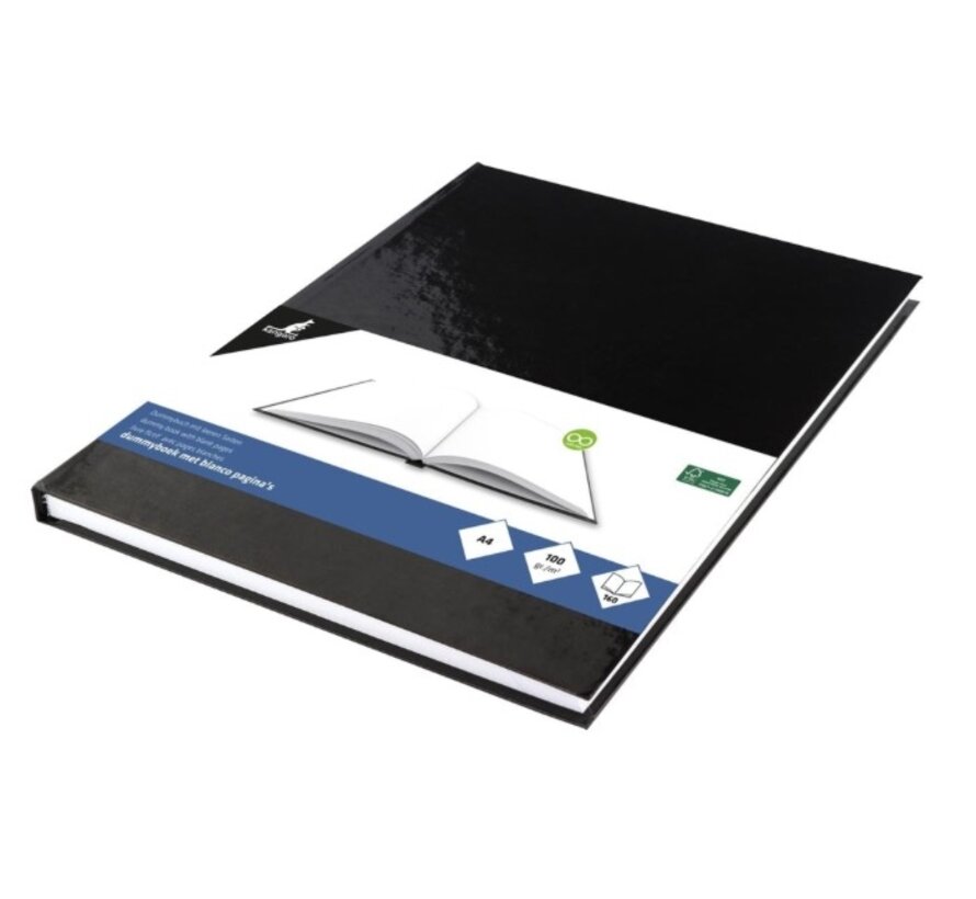 A4 Dummy boek - zwart - glans-schade