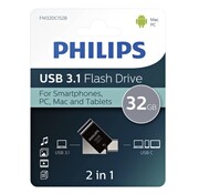 Philips USB 3.0 stick - dual - USB A+C - 32GB