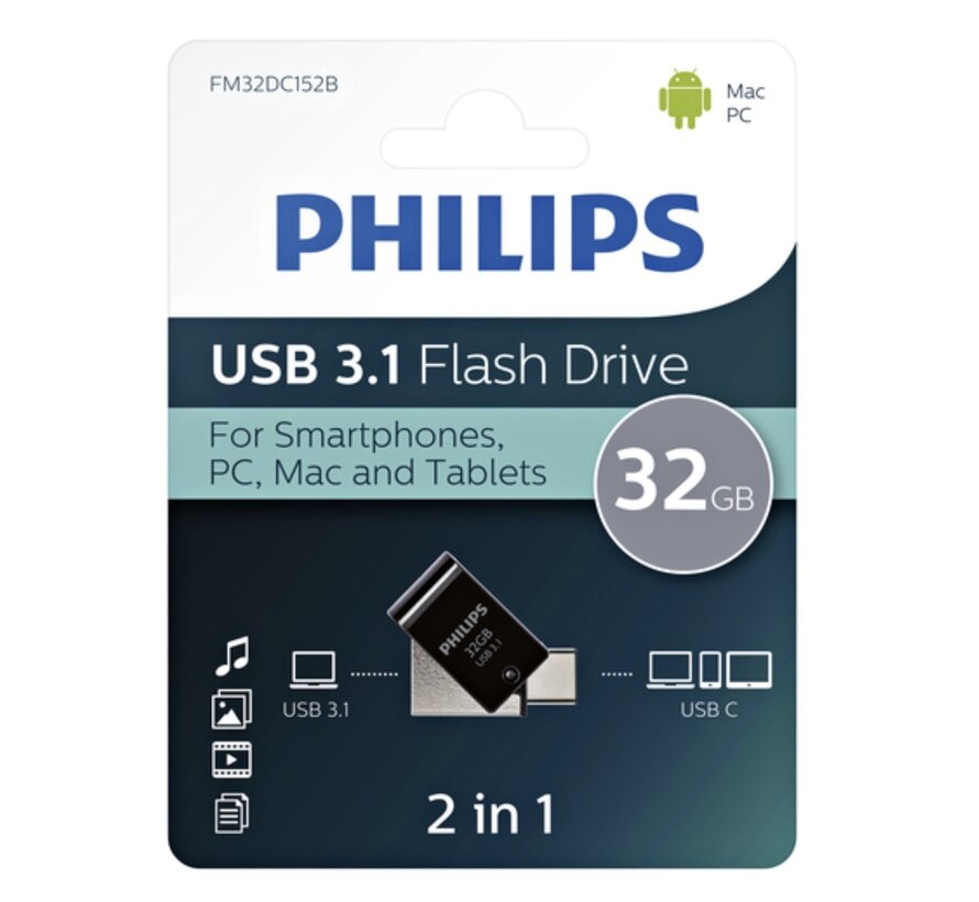 USB 3.0 stick - dual - USB A+C - 32GB