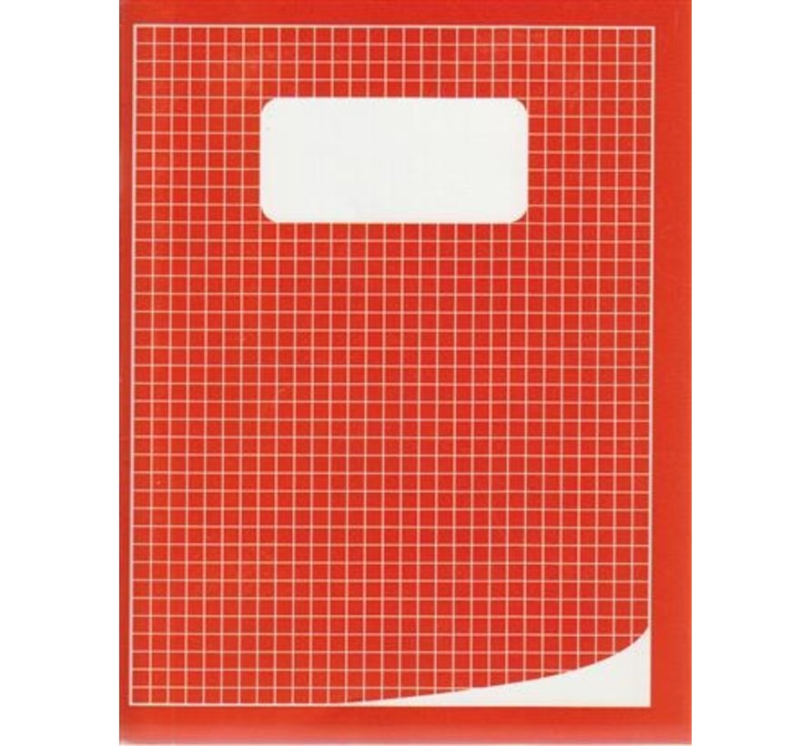 Schrift A5 - 5mm geruit - rood