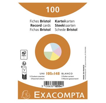 A6 Flashcards blanco - gekleurd -105x148