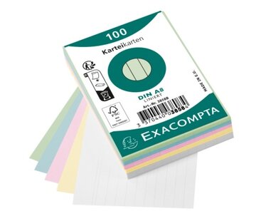 A8 Flashcards - lijn - assorti kleur - 55x74
