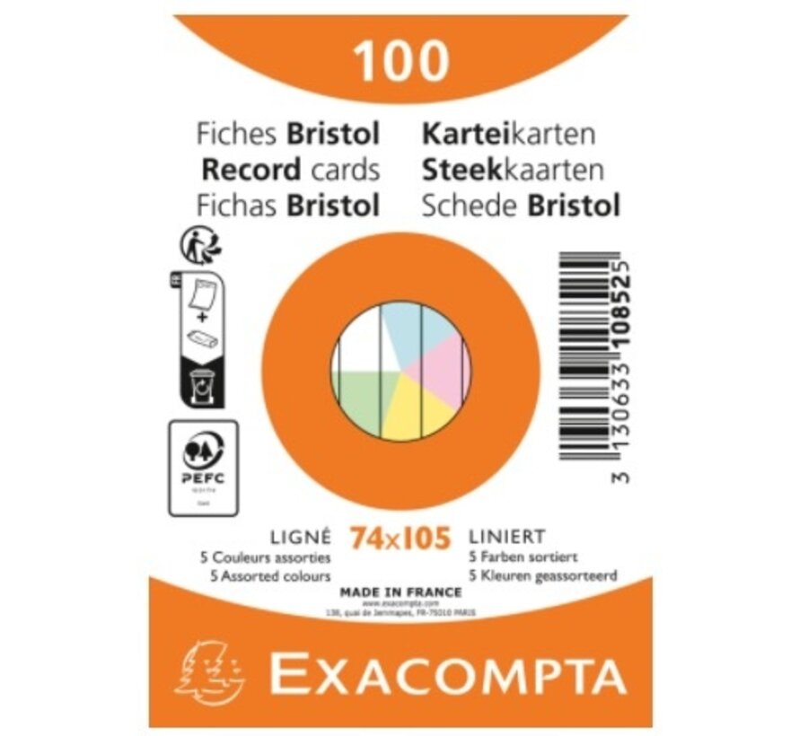 Flashkaartjes A7 - assorti - 100 stuks
