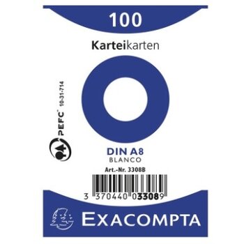 A8 Flashcards - wit - blanco - 55x74