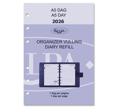Kalpa Agenda vulling 2026 - A5 - dag per pagina