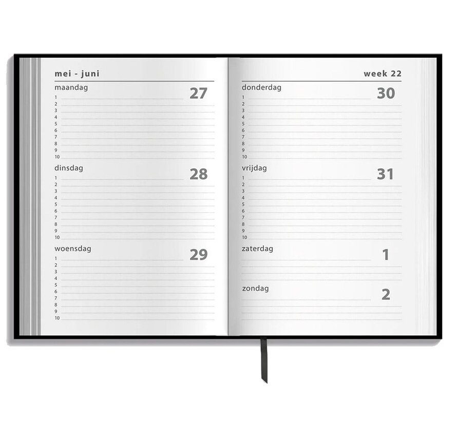 Schoolagenda - zwart - 2025-2026