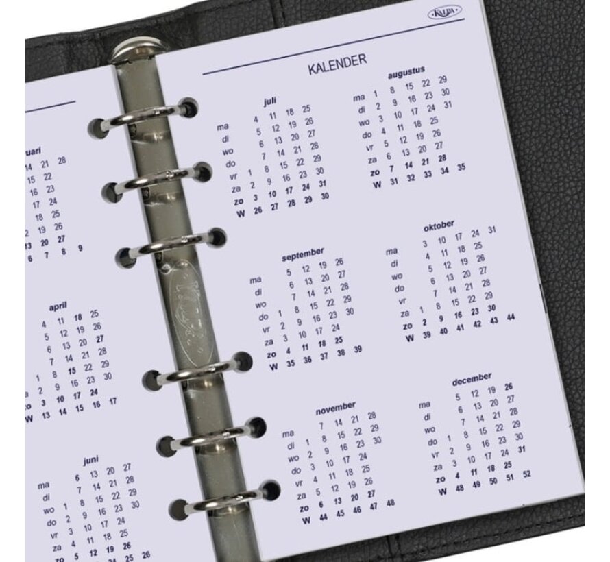 Agenda vulling 2026 - standard/personal - 1 dag per pagina