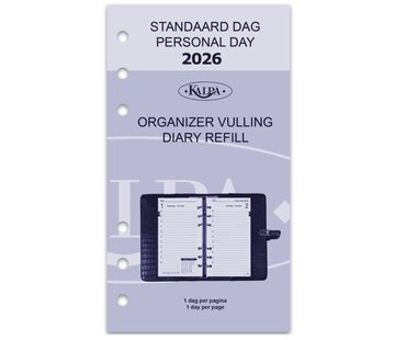 Kalpa Standard agenda vulling - 2026 - 1 dag/pag.