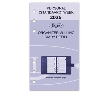 Kalpa Standard agenda vulling - 2026 - week per 2 pagina's
