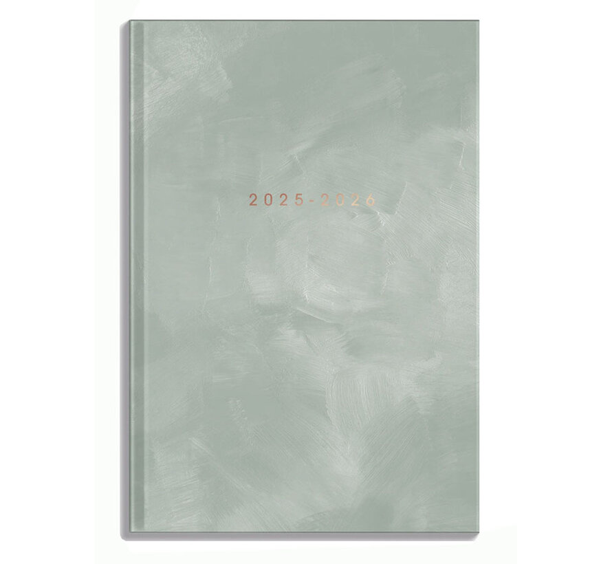 Schoolagenda - groen - 2024-2025 - soft touch kaft