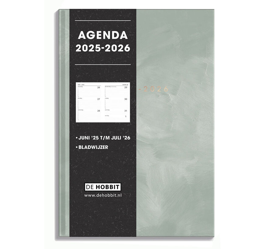 Schoolagenda - groen - 2025-2026 - soft touch kaft