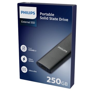 Philips SSD schijf - USB-C 3.2 - 250GB