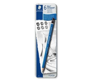 Staedtler Grafiet potloden in blik - 6 delig