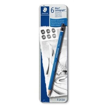 Staedtler Grafiet potloden in blik - 6 delig