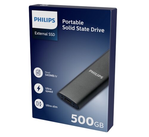 Philips SSD schijf - USB-C 3.2 - 500GB-flash drive