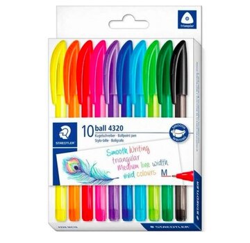 Staedtler Balpennen set  gekleurd - 10 ball 4320