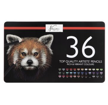 Nassau Kleurpotloden in blik - 36st