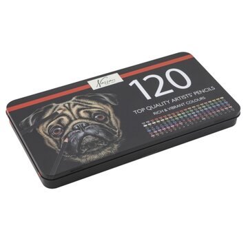 Nassau Kleurpotloden in blik - 120st