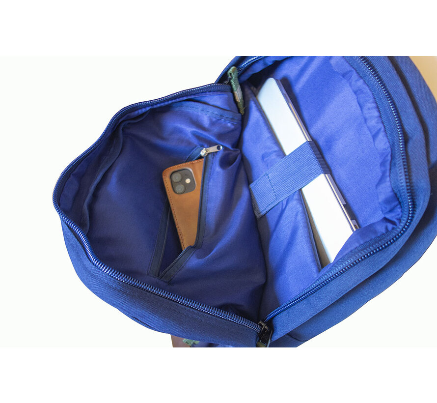 Go outside laptop rugtas - blauw