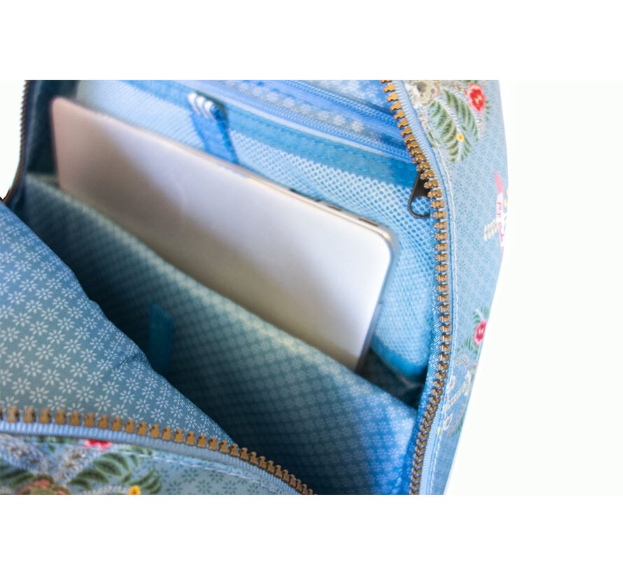 Laptop rugzak - palmboom - blauw